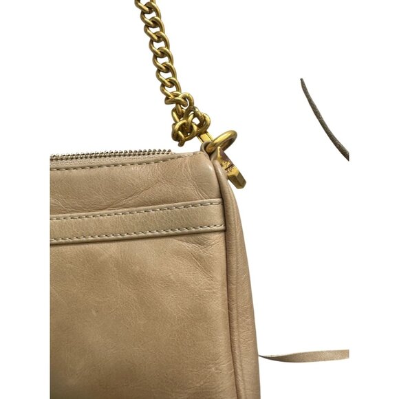 REBECCA MINKOFF Tan Gold Leather MAC Crossbody Bag - Picture 10 of 14